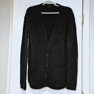 ATM Anthony Thomas Melillo Black Boucle Longline Cardigan Size S